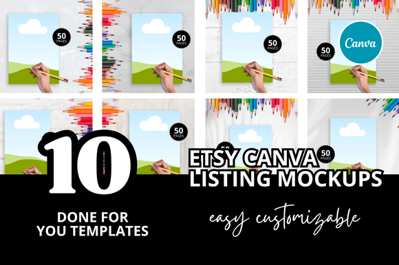 10 Children's Coloring Listing Mockup: A Designer's Essential Toolkit
