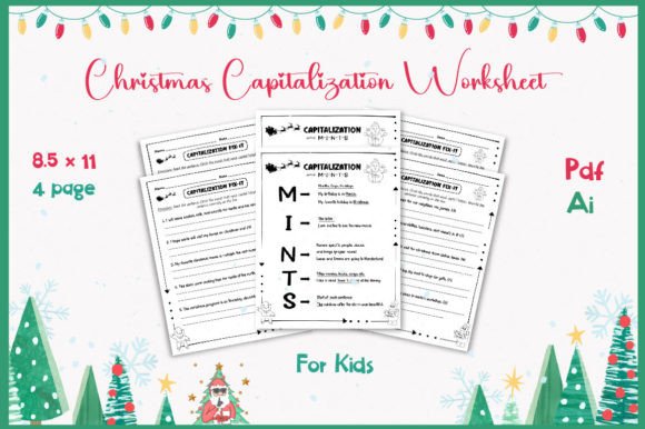 Christmas Capitalization Worksheets: Designing Clarity