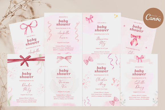 Coquette Baby Shower Invitation Bundles: A Designer's Guide
