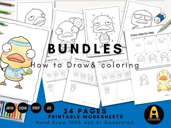 Duck Bundles: Creative Coloring & How to Draw Resources