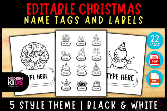 Festive Branding Made Simple: Editable Christmas Name Tags