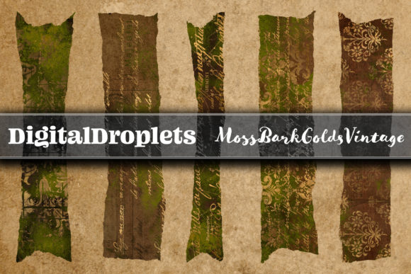 MossBark Golds Vintage: A Curated Washi Tape Collection
