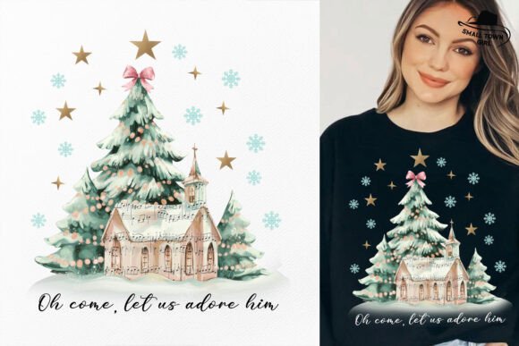 Oh Come Let Us Adore Him Christmas Tree: A Design Asset for Holiday Branding