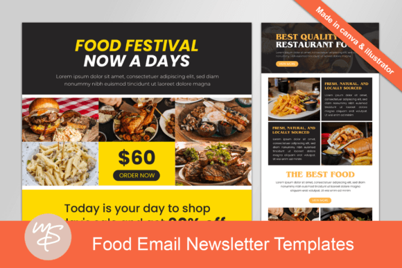 Streamline Your Food Email Marketing with Elegant Canva Templates