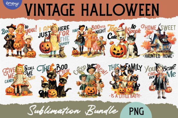 Vintage Halloween Sublimation Bundle PNG: Elevate Your Creative Projects